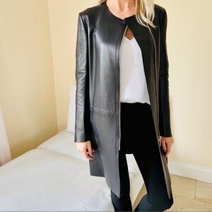 Authentic Bally 100% lambskin leather coat